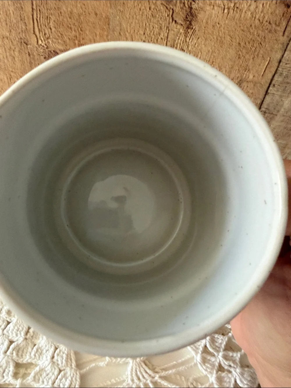 VTG MCM Specked Stoneware Cream and Brown Creamer
